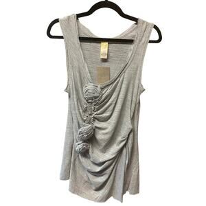 Anthropologie Silver Blouse Size Large